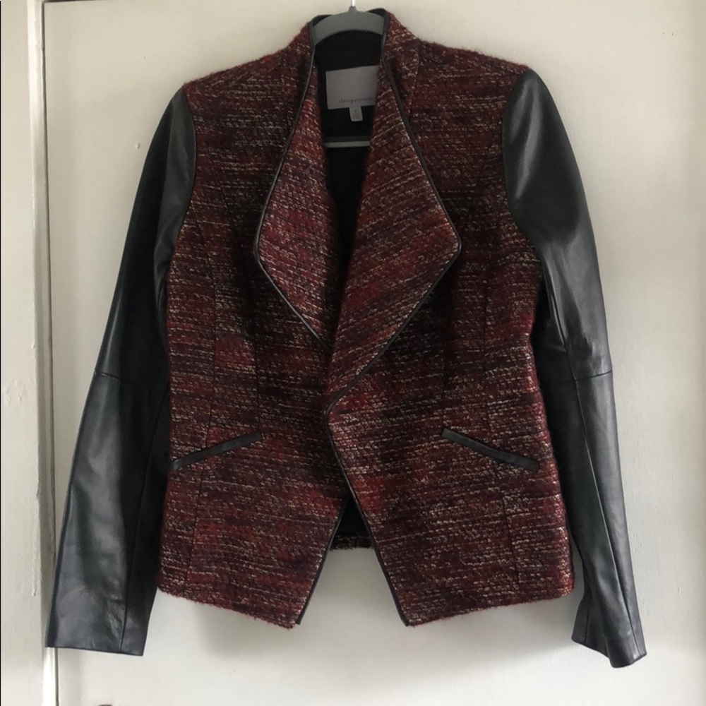 Wool & leather blazer